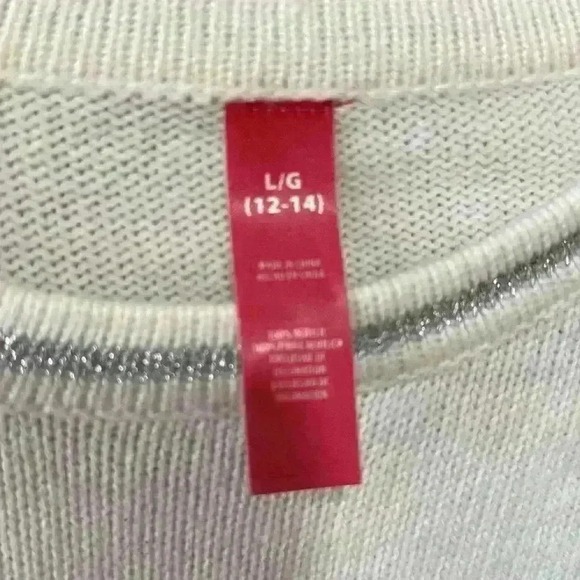 Christmas Holiday Dog in Present ugly sweat girls size large 12 - 14 - Picture 2 of 6